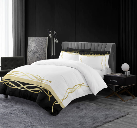 Ferrara White Duvet Bedding Set